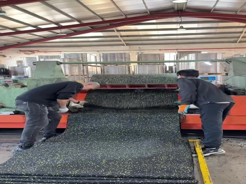 close up of EPDM granules for durability